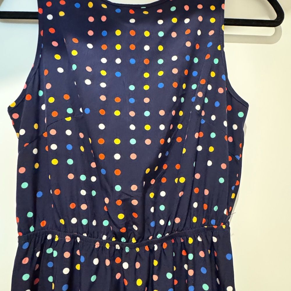 Polka Dot Sleeveless Maxi Dress - Picture 2 of 10